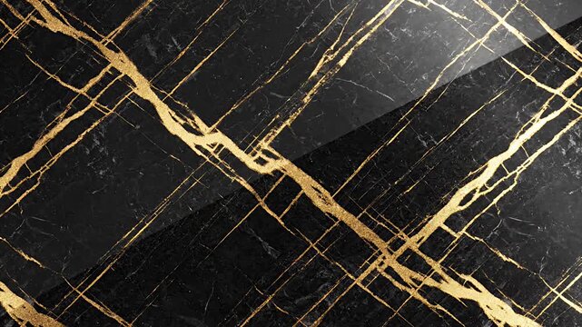 Black marble texture with luxurious gold vein pattern