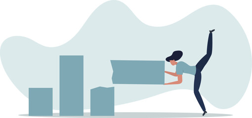 Revenue forecast cut, stock market price correction or global economic slow down due to Coronavirus COVID-19 crisis concept.person's life situation and his activities. © Oleg