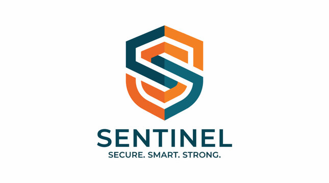 This logo design features a sleek and modern shield design incorporating the letters S and S, effectively representing security and strength for the Sentinel brand.