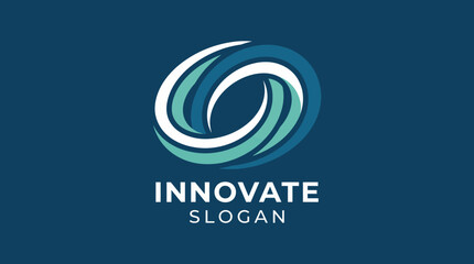 The logo for Innovate Slogan features dynamic shapes and flowing lines, symbolizing movement and progress within a modern and vibrant artistic style appealing for forward thinkers. © Huilong