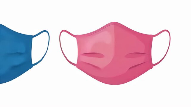 Pink Blue Black Face Mask Protection Healthcare Medical Device