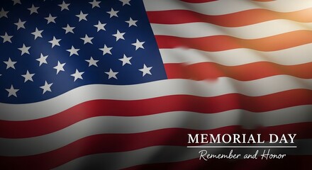 Fototapeta premium Memorial day tribute honoring fallen heroes and american patriotism on memorial day weekend