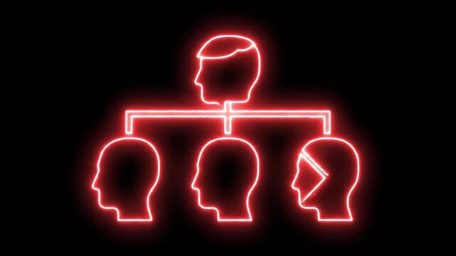 Red glowing Thai script characters on black background