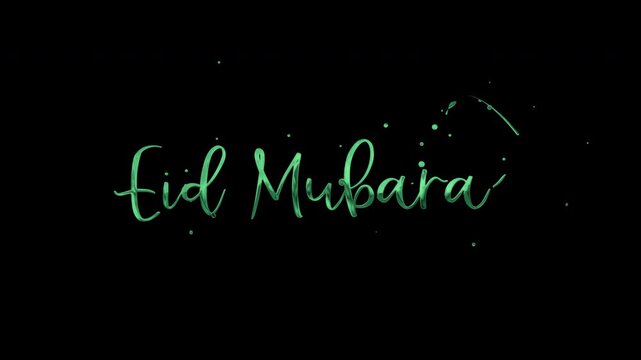 Eid Mubarak Text Animation