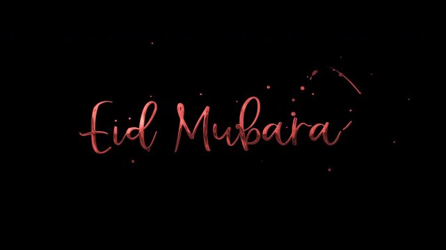 Eid Mubarak Text Animation
