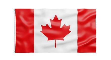 The Canadian flag waving proudly on a