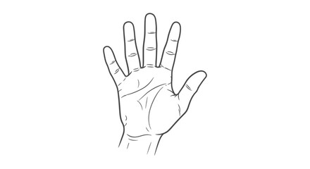 Obraz premium Human Hand Palm Up Closeup View.