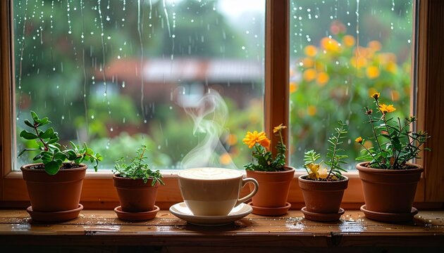 Vibrant pink blossoms and lush green leaves flourish in terracotta pots and garden beds, showcasing beautiful floral growth and home gardening decoration during a bright spring bloom