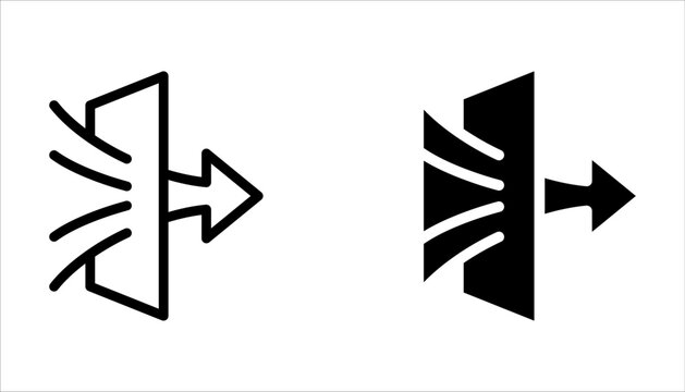 air filtration vector icons set. Purification vector signs on white background