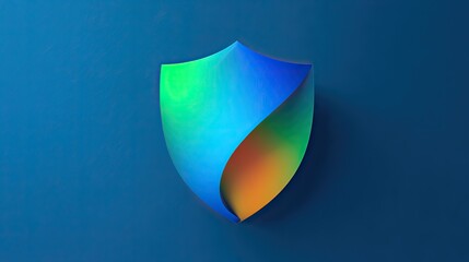 Abstract shield icon against blue background security and protection concept