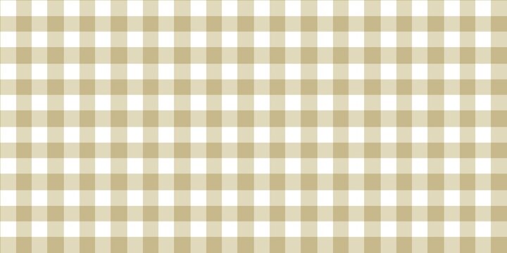 Seamless beige and white gingham check pattern. Classic buffalo plaid texture for rustic farmhouse decor, tablecloth, fabric print, and minimalist aesthetic background.