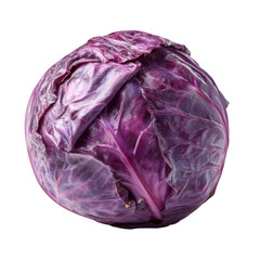 Fototapeta premium Fresh red cabbage isolated on transparent background