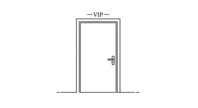 VIP Entrance Door with Handle, Exclusive Access, Private Club, Restricted Entry