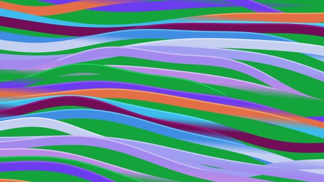 Vibrant Abstract Colorful Wavy Lines Motion.