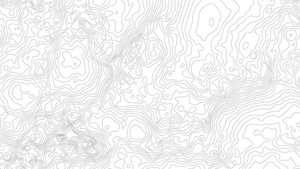 Abstract topographic contour map background with flowing elevation lines. Minimal monochrome cartography style vector inspired by geographic terrain maps. Perfect for outdoor themes, navigation design © Theus