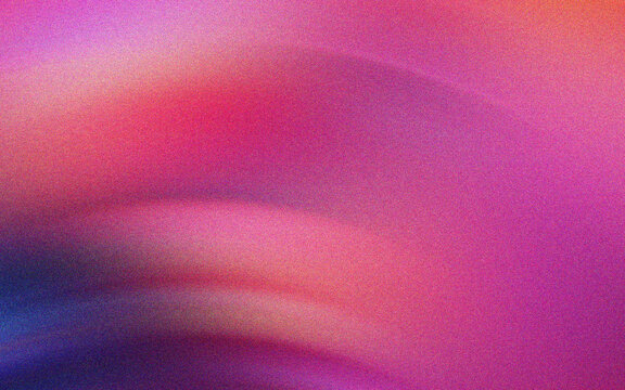 Intense pink and dark blue grainy gradient background with dramatic curved motion patterns