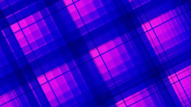 Vibrant Purple and Blue Plaid Pattern Background.
