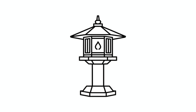 Traditional Japanese Stone Lantern, Stone Garden Lamp, Outdoor Light Fixture, Zen Decor