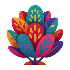 Naklejka premium PNG Colorful abstract leaf illustration