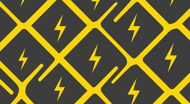yellow lightning bolt pattern on black background