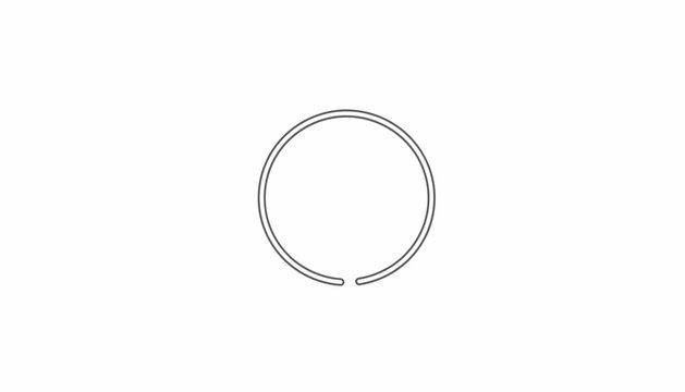 Split Ring Circlip Retaining Clip Fastener Isolated on White Background
