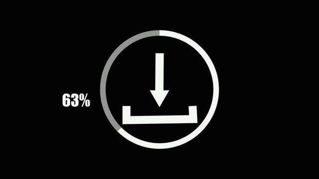 Outline cloud Download from the cloud icon. Downloading symbol animation background.