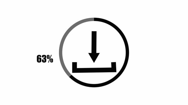 Outline cloud Download from the cloud icon. Downloading symbol animation background.