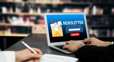 newsletter signup page on computer for customer to subscribe brisk newsletter update information to...