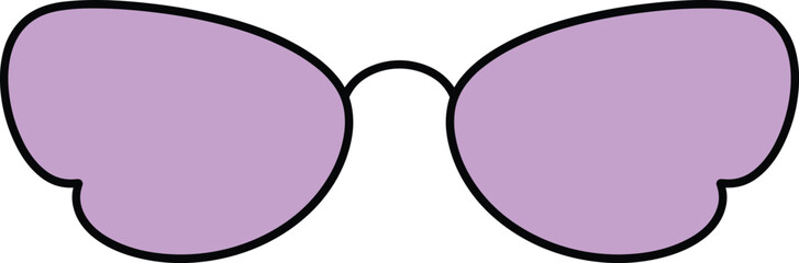 Purple butterfly wings illustration isolated on white background, symmetrical insect wing design, decorative nature element for logo tattoo