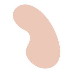 Fototapeta premium Abstract organic pastel shape on transparent background, beige blob modern shape