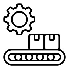 Obraz premium Produce Line Icon. Content creation symbol. Creative production and media workflow Line Icon