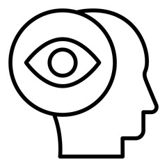 Obraz premium Focus Line Icon. Attention symbol. Creative productivity and design concentration Line Icon