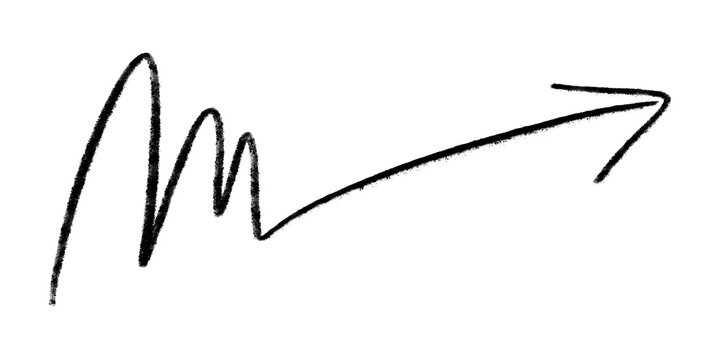 hand drawn black arrow png