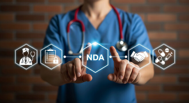 Medical non disclosure agreement NDA healthcare privacy and legal contract concept