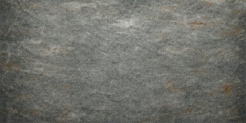 Fototapeta premium A dark vintage background design featuring a seamless blend of black leather and old paper textures over a rough, aged grey concrete wall surface with a dirty grunge pattern