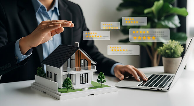Real Estate Professional Ensuring Top Customer Satisfaction with Online Property Ratings