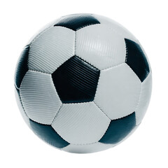 Classic Black and White Soccer Ball football sport isolated on a transparent background