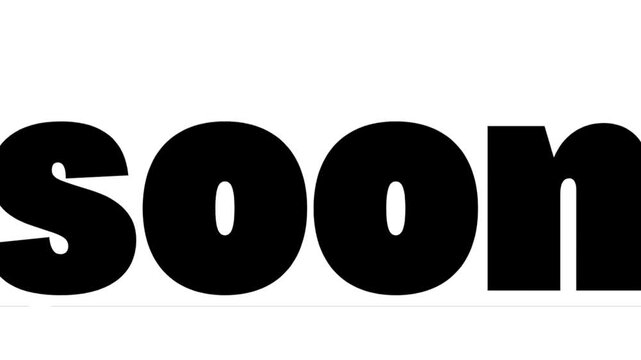 Streaming soon text message animation