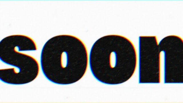 Streaming soon text message animation