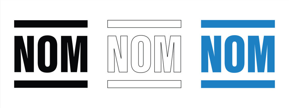 icon NOM industry standard and environmental protection, with thin line vector, can be edited isolated on white background, EPS 10