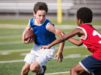 Obraz premium boys playing football