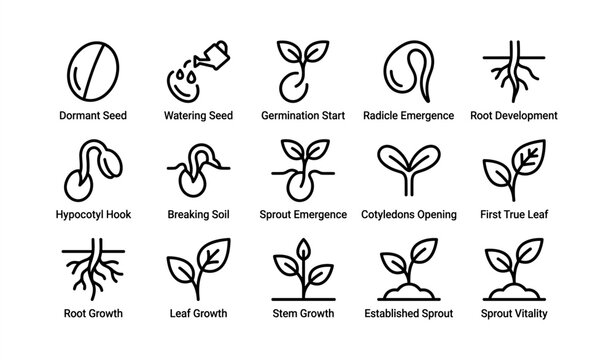 Plant growth stages: from dormant seed to sprout vitality