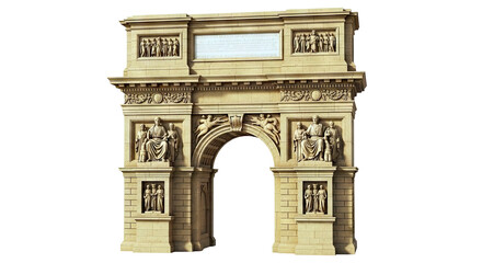 Fototapeta premium Ornate Archway with Sculptural Reliefs