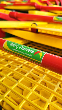 Huauchinango, Puebla, Mexico - Dec 26, 2025: Bodega Aurrera, a Mexican chain of discount stores and supermarkets owned by Walmart, offers low prices with the image of Mama Lucha