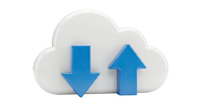 Cloud Upload and Download Arrows