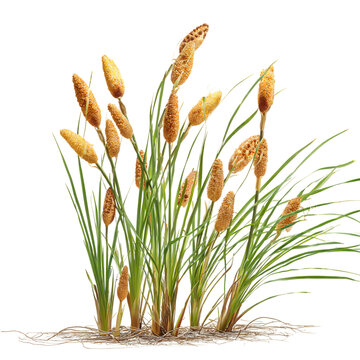 (Acorus calamus) on white background.