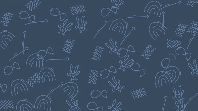 Chalkboard Doodle Sketches In Motion Video.