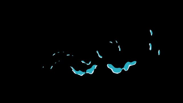 Energetic Splashing Water Particle Effect