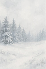 Fototapeta premium watercolor winter white hush background