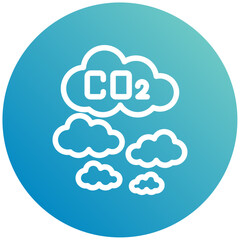 Obraz premium Carbon Footprint Gradient Icon Mini Illustration, Use For Modern Concept, Print, Ui, Ux Kit, Web And App Development. Vector Related To Green Technology And More